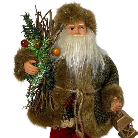 Rustic Santa Claus Christmas Holiday Decor Figurine 9" Ornament - Picture 6 of 10